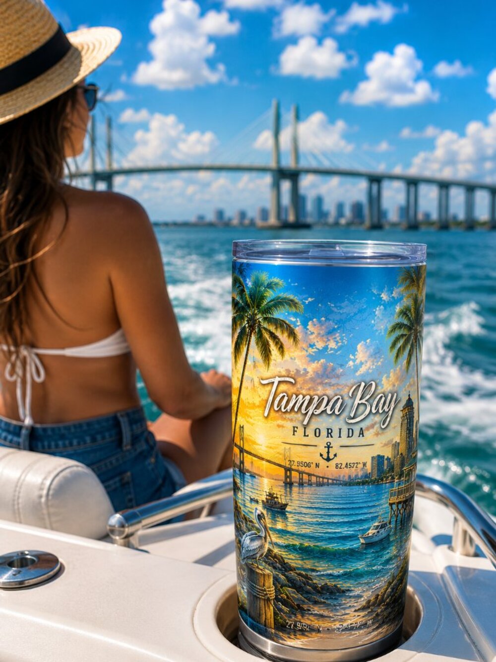 ☀️🌴 Tampa Bay 20oz Stainless Steel Tumbler 🌊⚓